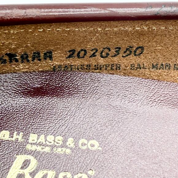 Bass Weejuns Women’s 9.5 AAAA Burgundy Leather Penny Loafers Made in USA - Picture 13 of 13